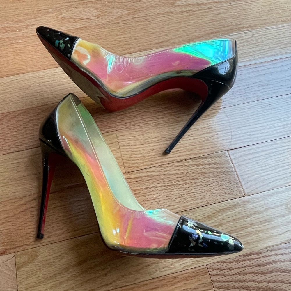 Christian Louboutin Iridescent Debout PVC Pumps Size 38.5